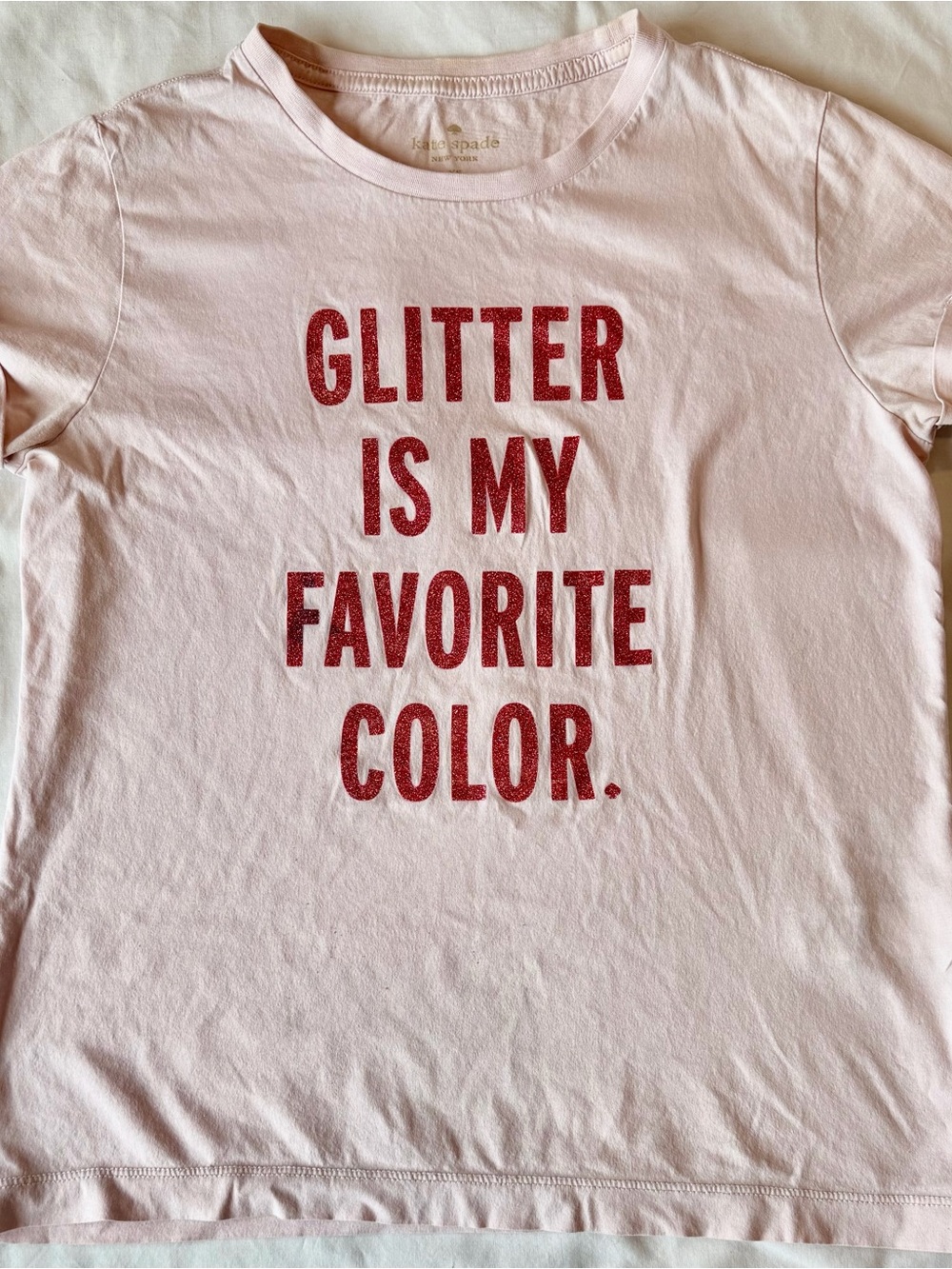 kate spade Girls' Pink 'Glitter Is My Favorite Color' Tee